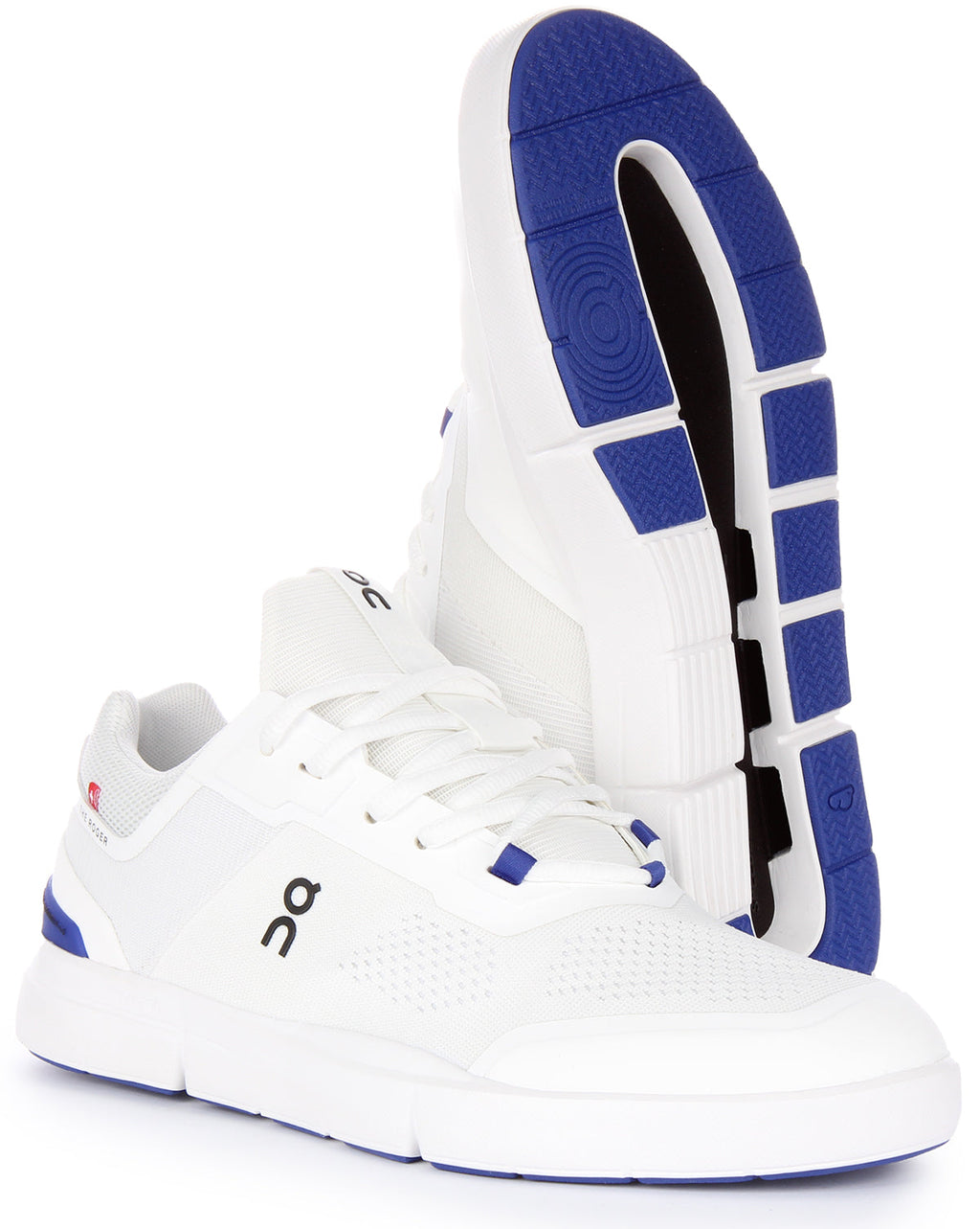 On Running The Roger Spin In White Blue For Men