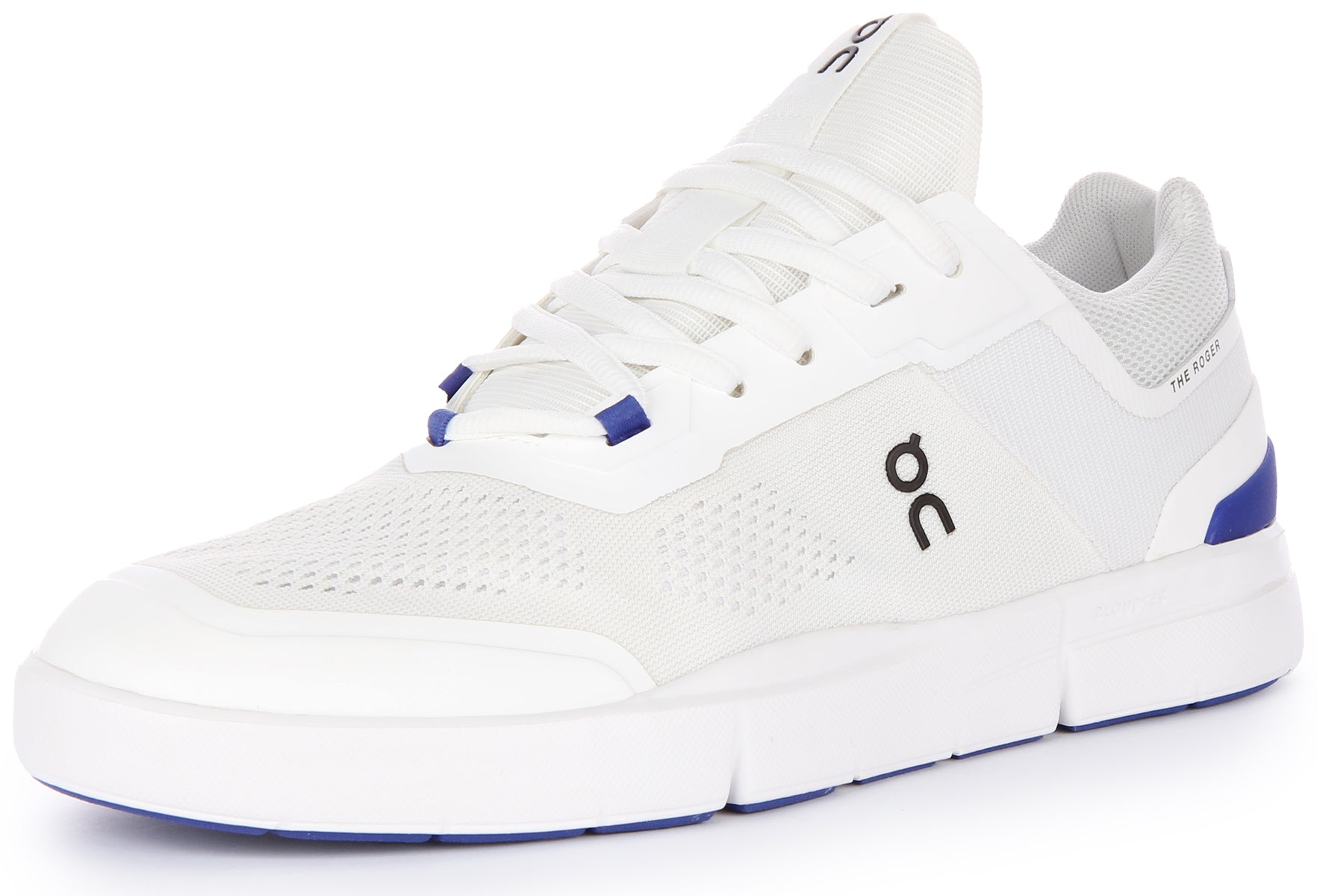 On Running The Roger Spin In White Blue For Men