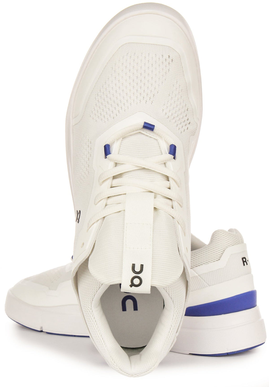 On Running The Roger Spin In White Blue For Men