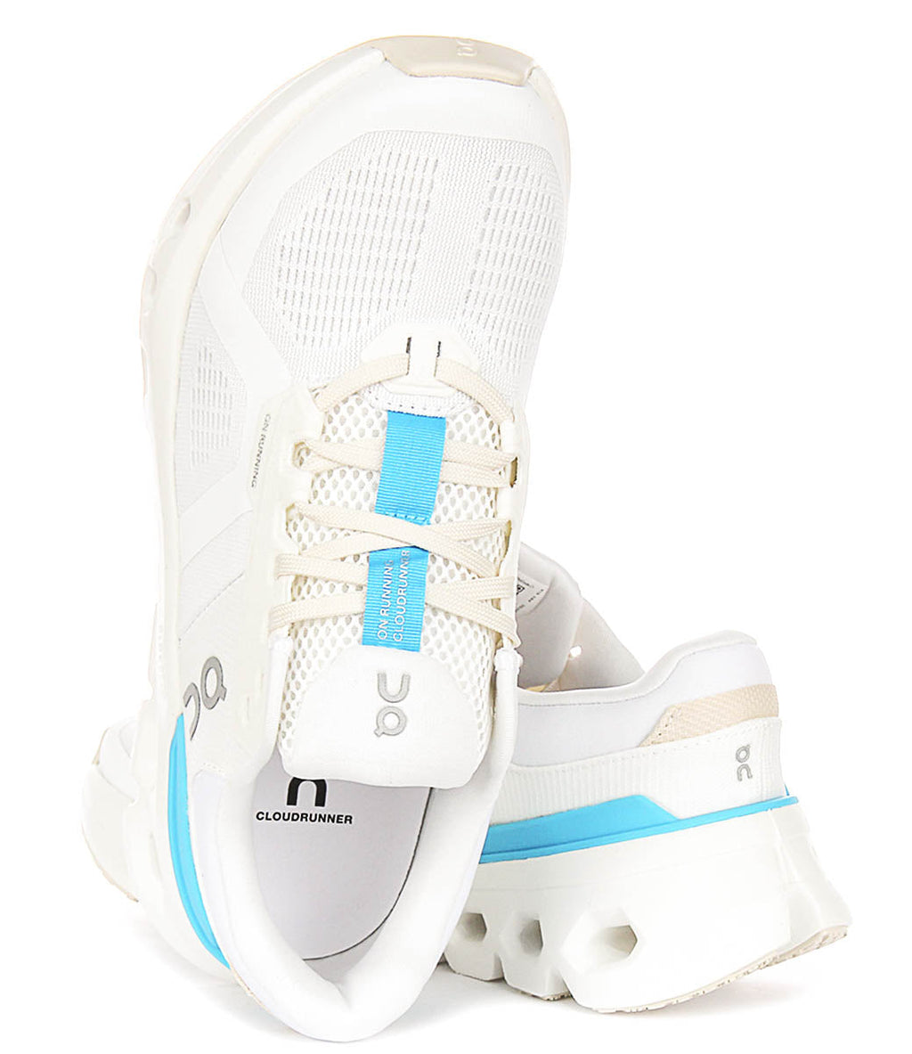 On Running Cloudrunner 2 In White Blue For Women