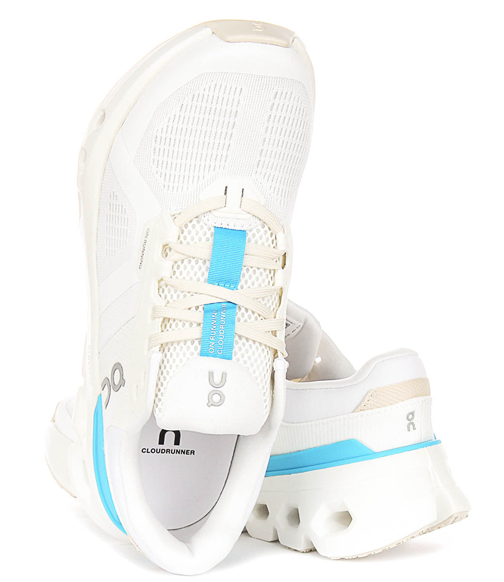On Running Cloudrunner 2 In White Blue For Women