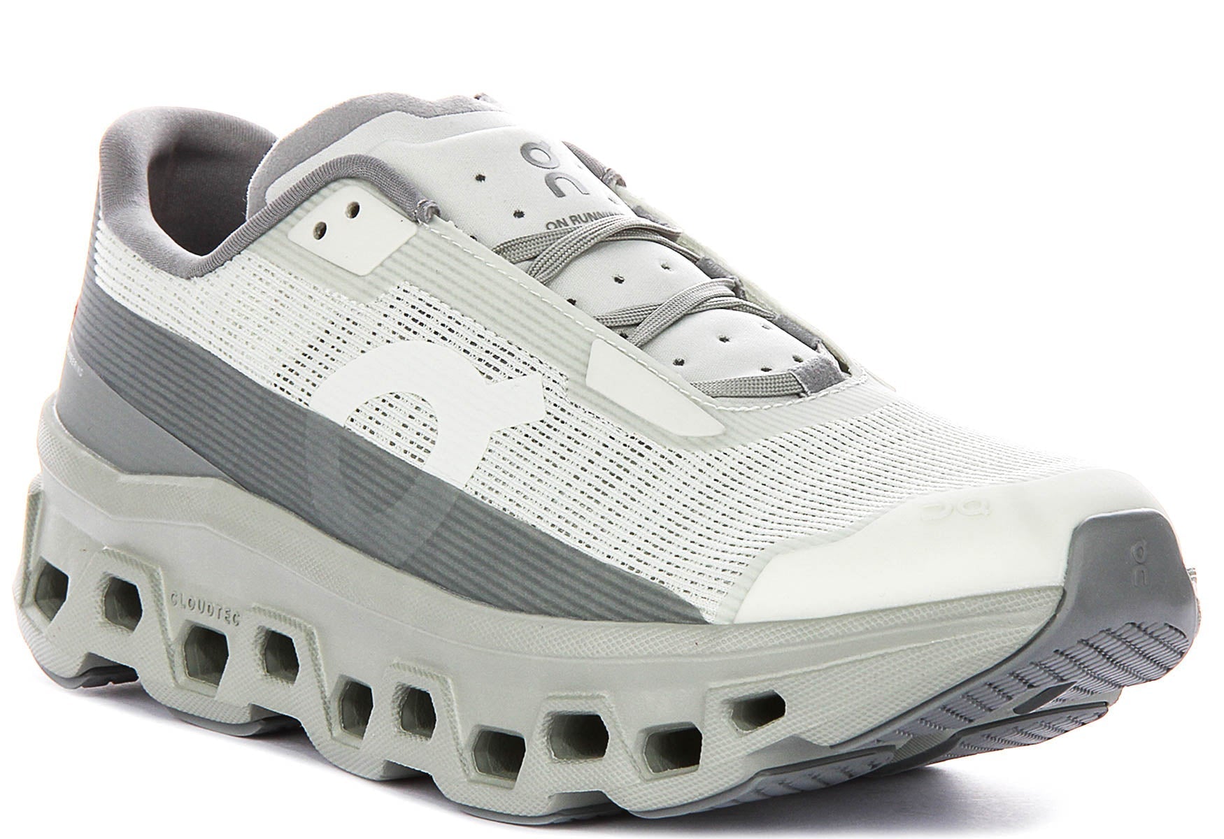 On Running Cloudmonster Void In White Grey For Men