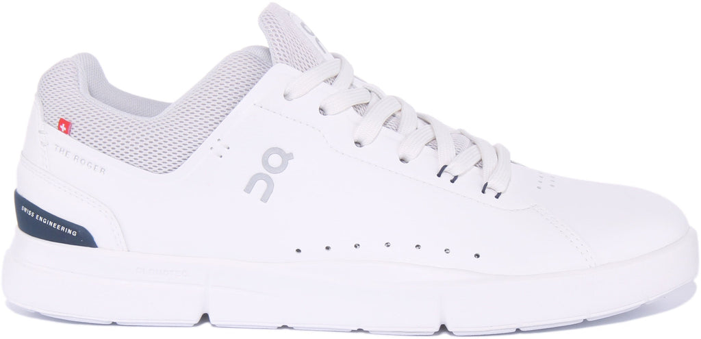 On Running The Roger Advantage In White Navy For Men