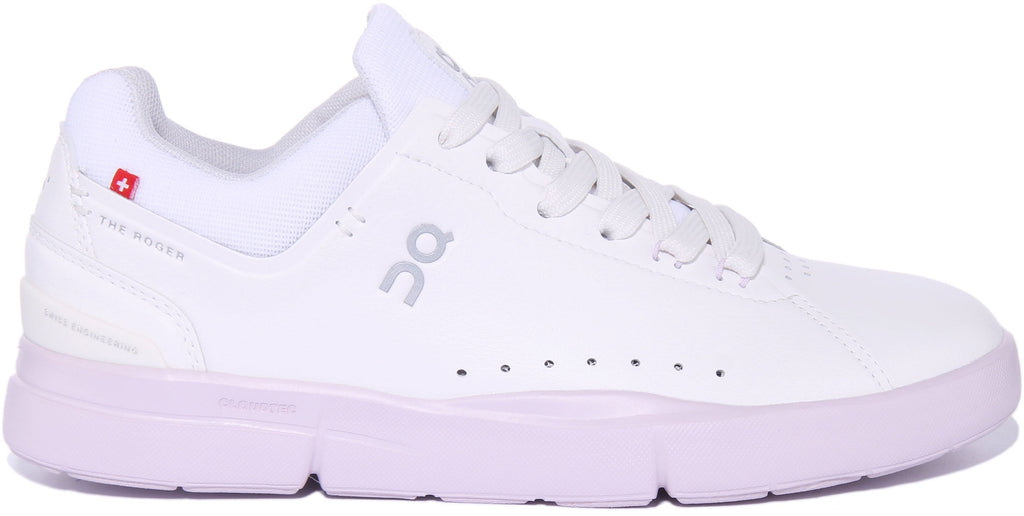 On Running The Roger Advance In White Pink For Women