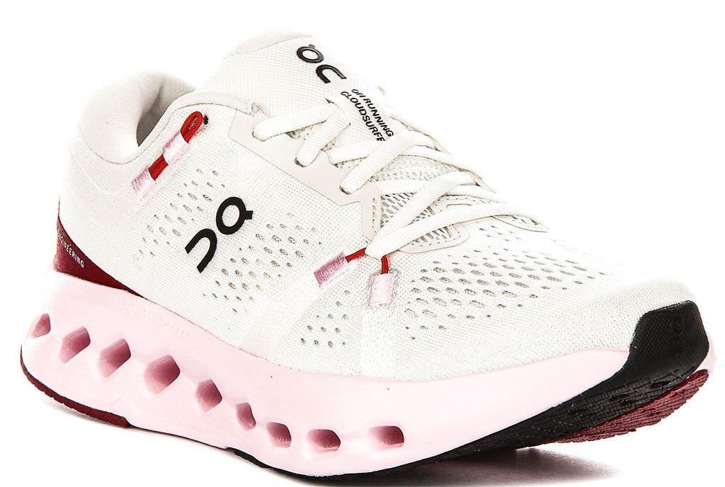 On Running Cloudsurfer 2 In White Pink For Women