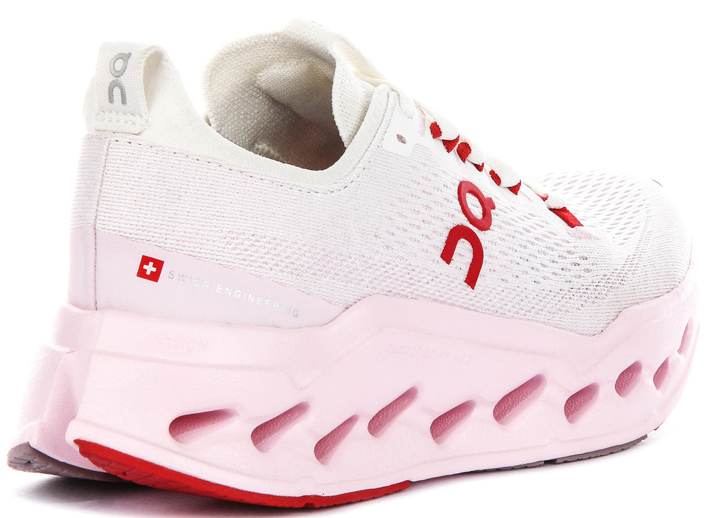 On Running Cloudsurfer Max In White Pink For Women