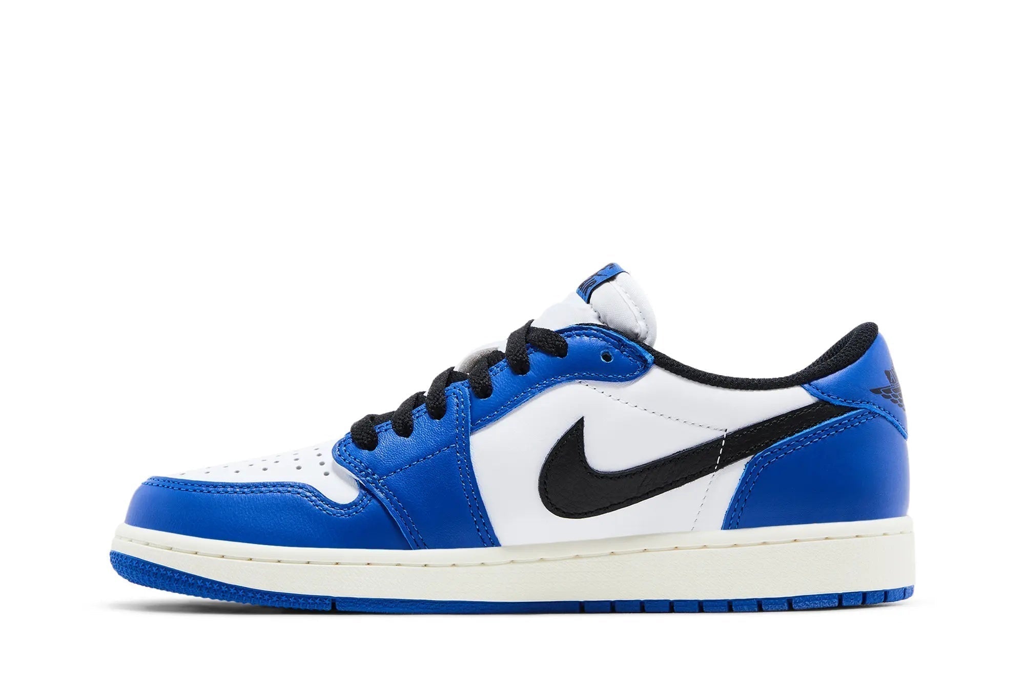 Air Jordan 1 Retro Low OG 'Game Royal' - White Leather with Royal Blue Accents