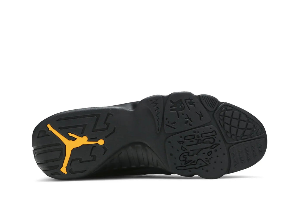 Jordan 9 Retro 'Dark Charcoal University Gold' - Classic Nubuck Basketball Shoe