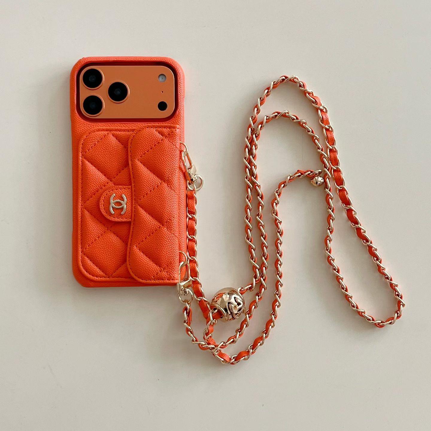 Luxury Wallet iPhone Case With Hand /Crossbody Chain – Slim Luxury Protective Cover