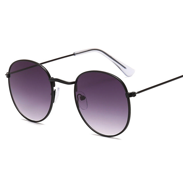 LeonLion Classic Small Frame Round Sunglasses Women/Men Brand Designer Alloy Mirror Sun Glasses Vintage Modis Oculos